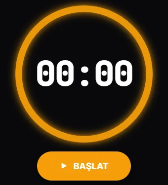 Kronometre halkası 00:00 ve Başlat düğmesi